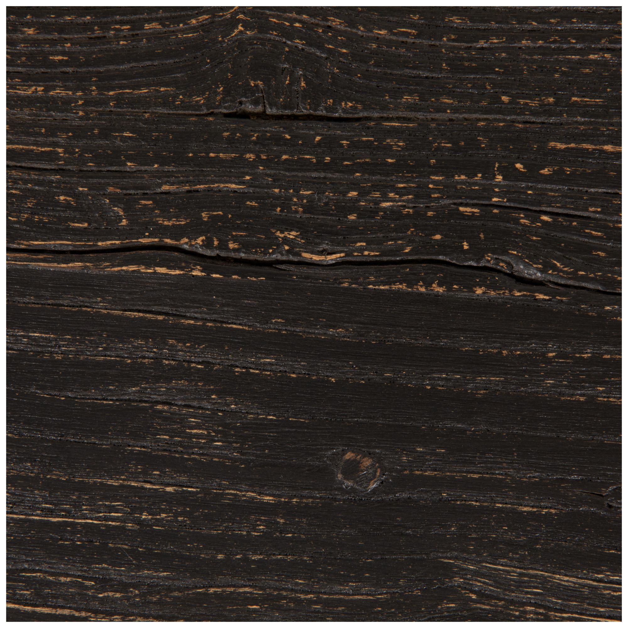 Image 5 Reclaimed Elm Wood Square Coffee Table, Black more views