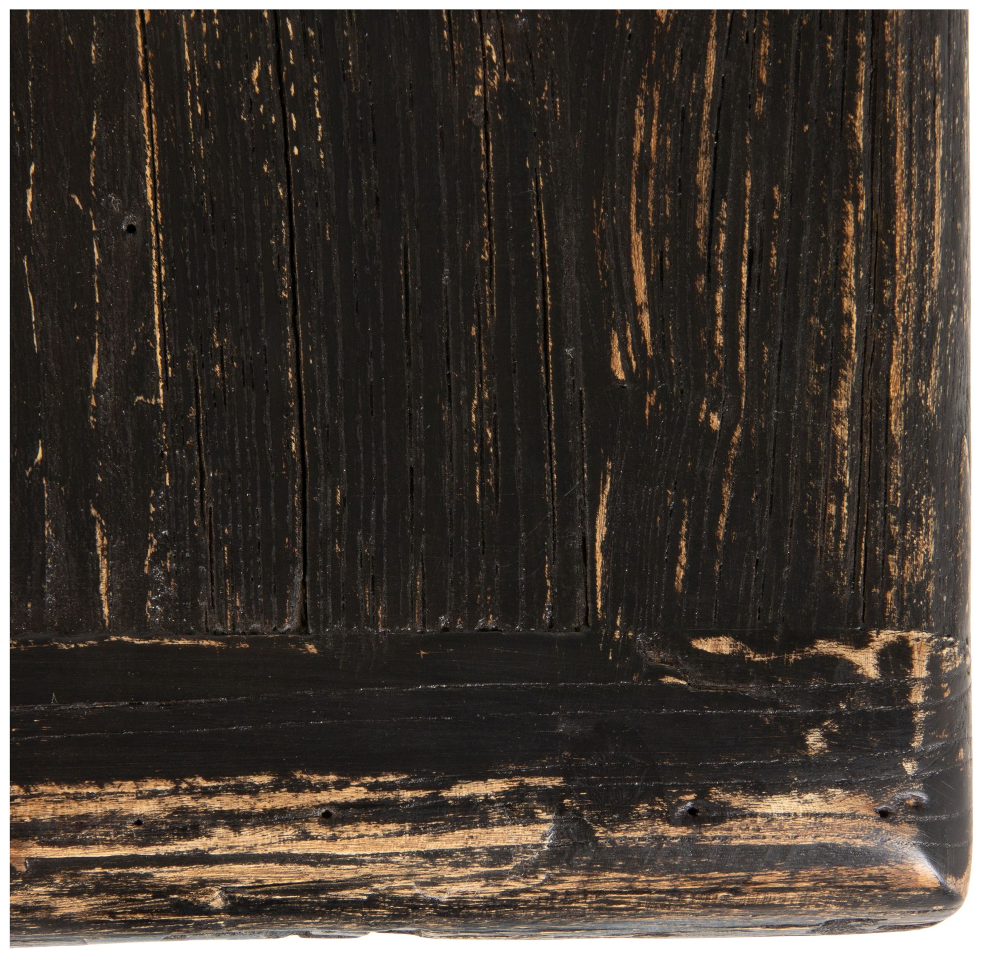 Image 3 Reclaimed Elmwood Console Table, Black more views