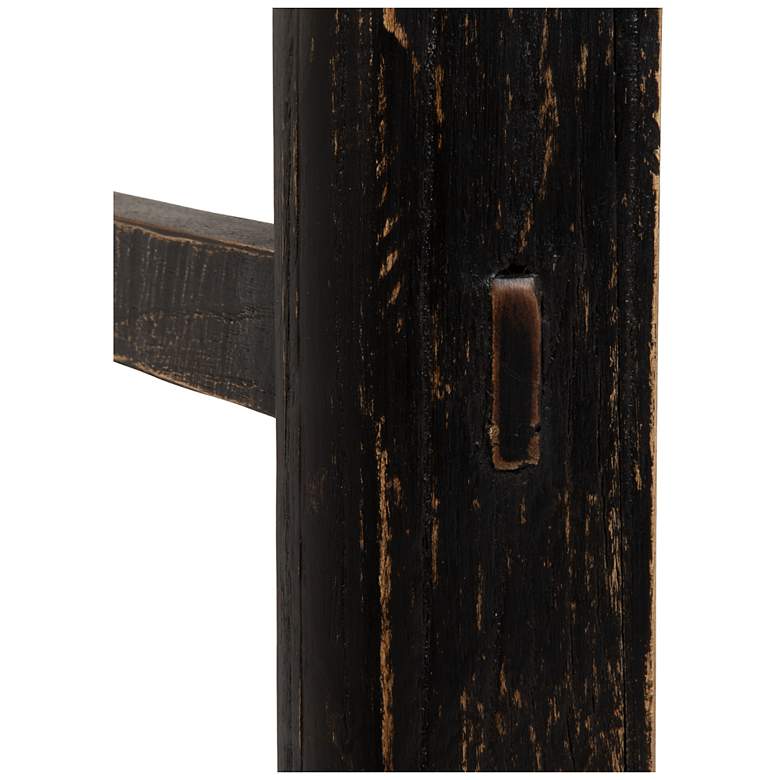 Image 6 Reclaimed Elmwood Console Table, Black more views