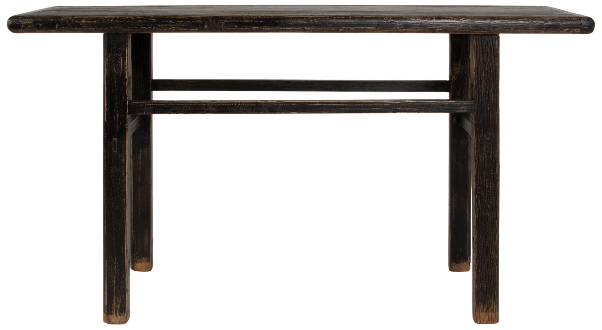 Reclaimed Elmwood Console Table, Black