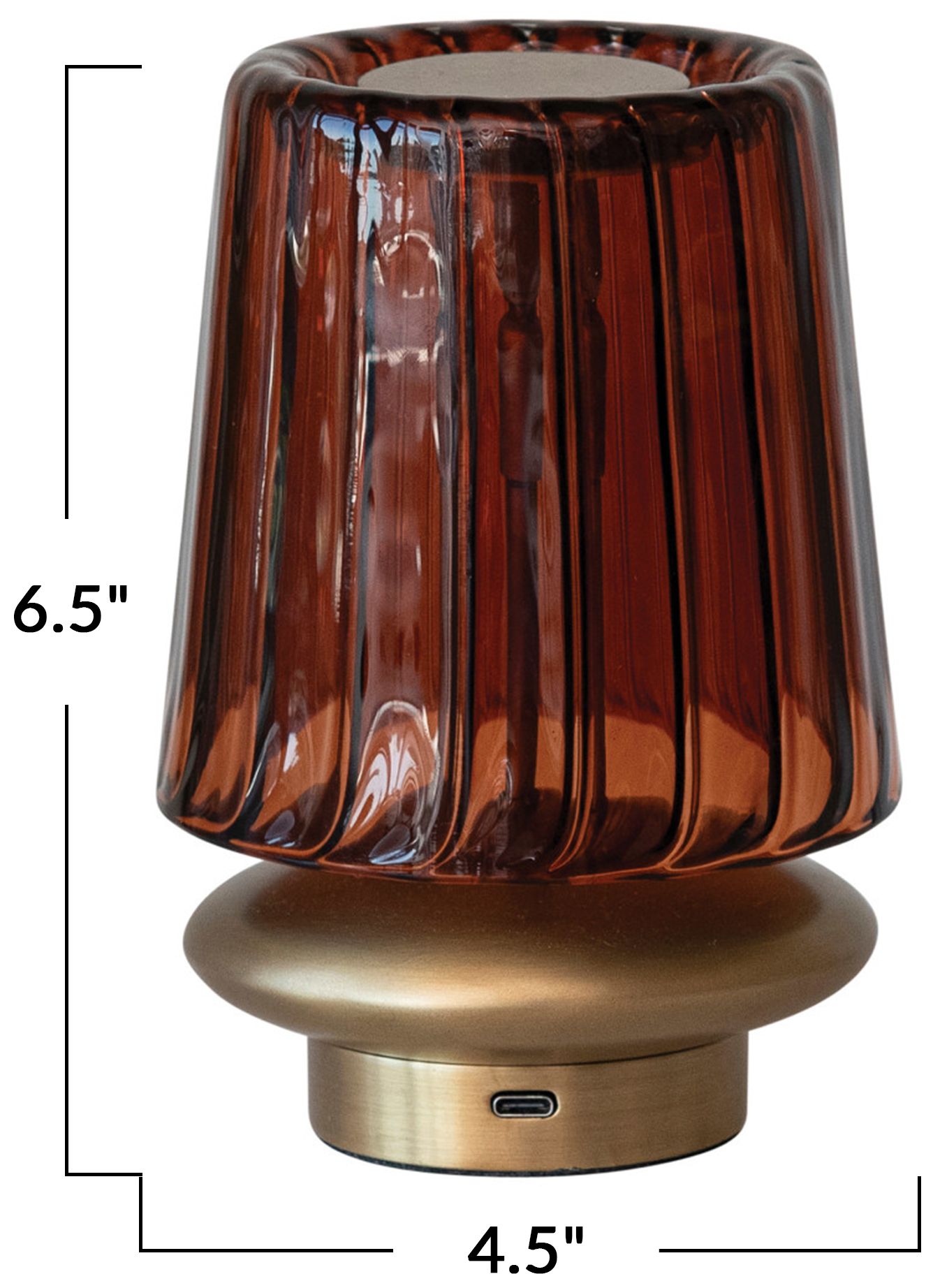 Image 2 Reclaimed Glass LED Lamp with Touch Sens more views