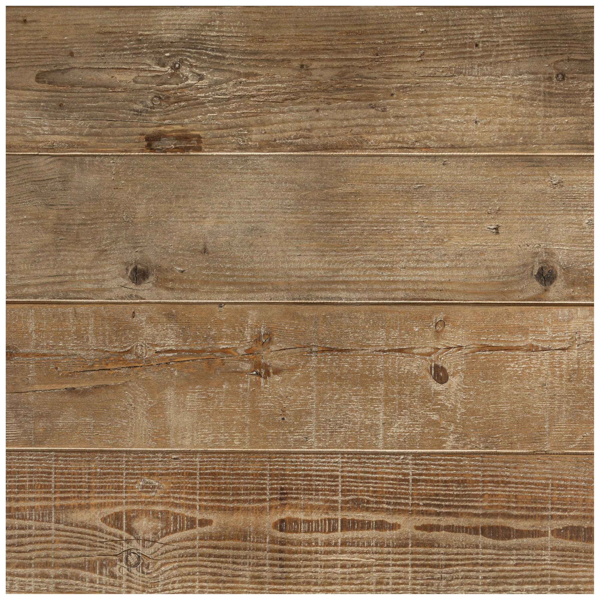 Reclaimed Pine Wood Table with Trussel, Brown