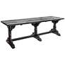 2_Reclaimed Pine Wood Table with Trusses, Black