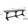 3_Reclaimed Pine Wood Table with Trusses, Black more views