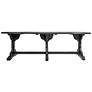 4_Reclaimed Pine Wood Table with Trusses, Black more views