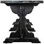 5_Reclaimed Pine Wood Table with Trusses, Black more views