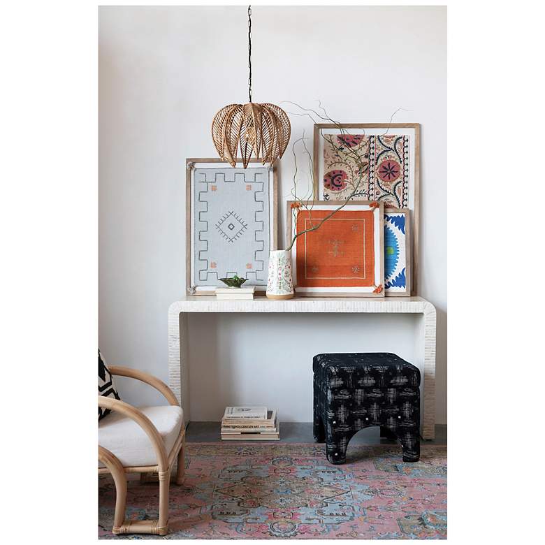 Image 4 Reclaimed Wood and Mother of Pearl Waterfall Console Table, White more views