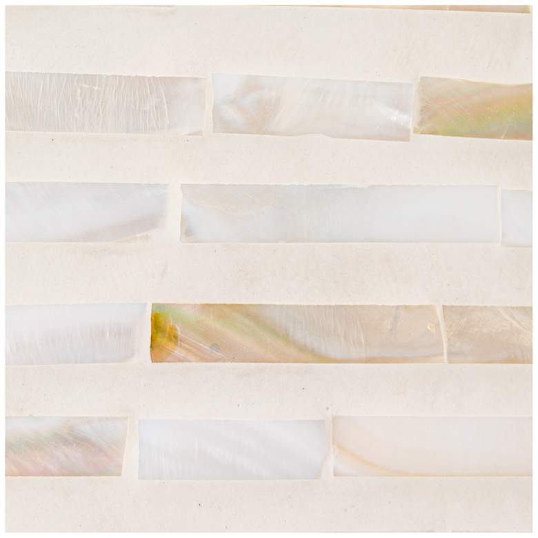 Image 6 Reclaimed Wood and Mother of Pearl Waterfall Console Table, White more views