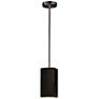 2_Rectangle LED Pendant - Carbon Black - Brushed Nickel - Rigid Stem more views
