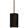 1_Rectangle LED Pendant - Carbon Black - Dark Bronze - Rigid Stem
