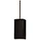 Rectangle LED Pendant - Carbon Black - Dark Bronze - Rigid Stem