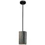 2_Rectangle LED Pendant - Hammered Brass - Matte Black - Rigid Stem more views