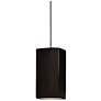Thumbnail1 of Rectangle Pendant - Carbon Black - Polished Chrome - Rigid Stem
