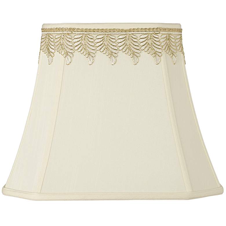 Image 1 Rectangle Shade with Embroidered Leaf Trim 10x16x13 (Spider)