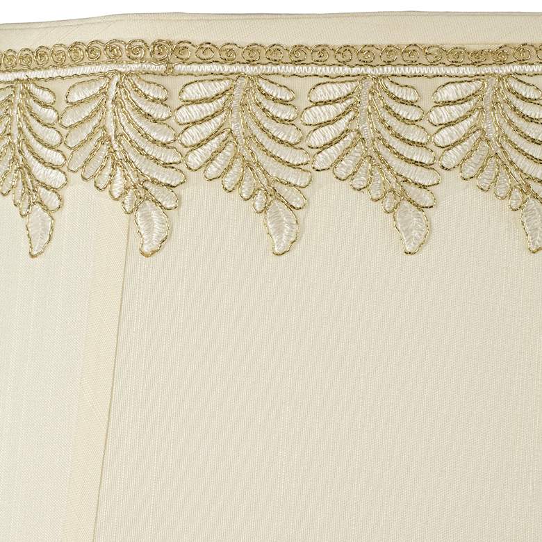Image 3 Rectangle Shade with Embroidered Leaf Trim 10x16x13 (Spider) more views