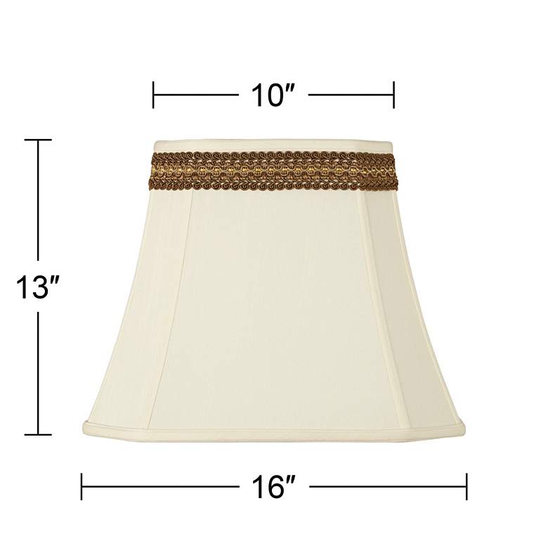 Image 4 Rectangle Shade with Florentine Trim 10x16x13 (Spider) more views