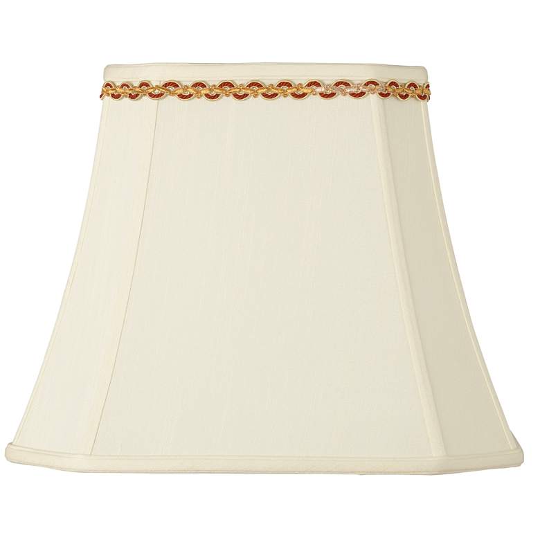 Image 1 Rectangle Shade with Gold and Rust Trim 10x16x13 (Spider)