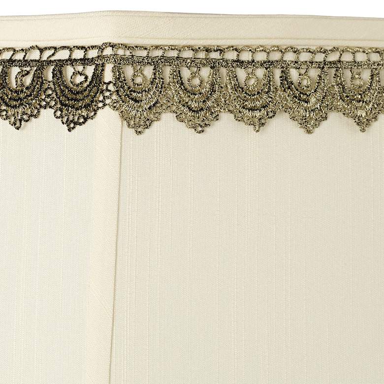 Image 3 Rectangle Shade with Gold Lace Trim 10x16x13 (Spider) more views