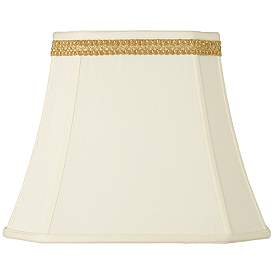 Image1 of Rectangle Shade with Gold Ribbon Trim 10x16x13 (Spider)
