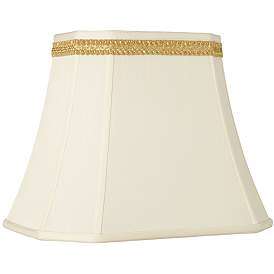 Image2 of Rectangle Shade with Gold Ribbon Trim 10x16x13 (Spider) more views