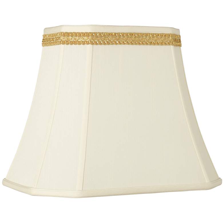 Image 2 Rectangle Shade with Gold Ribbon Trim 10x16x13 (Spider) more views