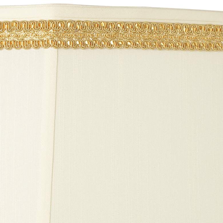 Image 3 Rectangle Shade with Gold Ribbon Trim 10x16x13 (Spider) more views