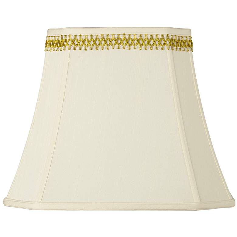 Image 1 Rectangle Shade with Gold Satin Weave Trim 10x16x13 (Spider)