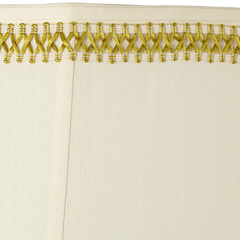 Image 3 Rectangle Shade with Gold Satin Weave Trim 10x16x13 (Spider) more views
