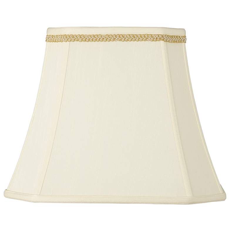 Image 1 Rectangle Shade with Gold with Ivory Trim 10x16x13 (Spider)
