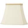 Rectangle Shade with Gold with Ivory Trim 10x16x13 (Spider)