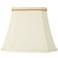 Rectangle Shade with Gold with Ivory Trim 10x16x13 (Spider)