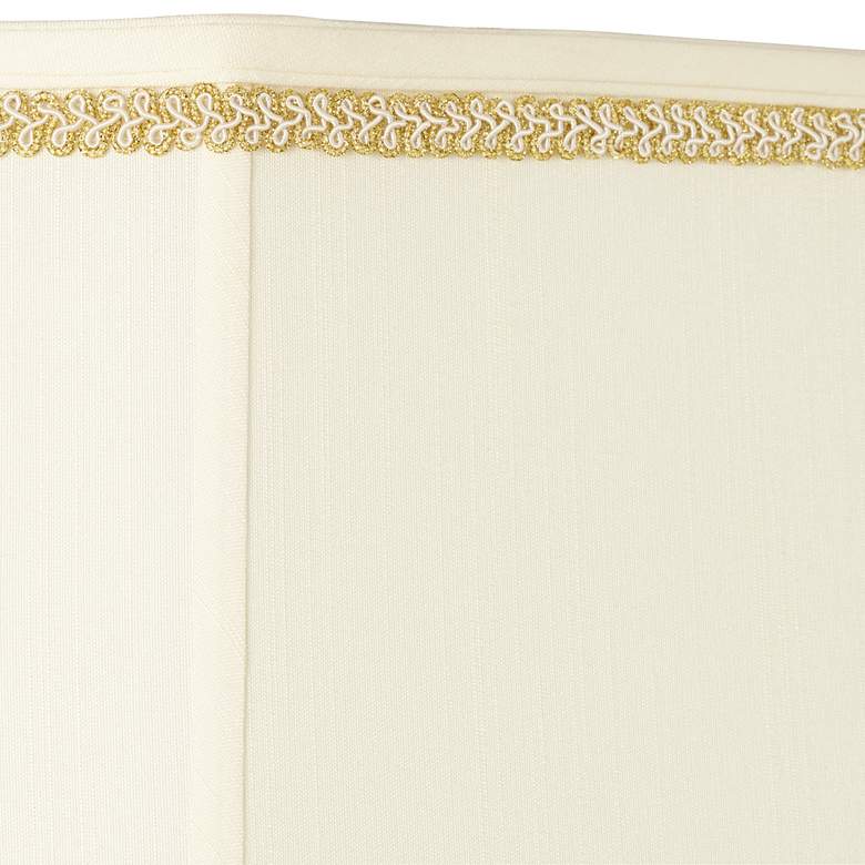 Image 3 Rectangle Shade with Gold with Ivory Trim 10x16x13 (Spider) more views