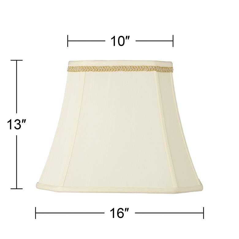 Image 4 Rectangle Shade with Gold with Ivory Trim 10x16x13 (Spider) more views