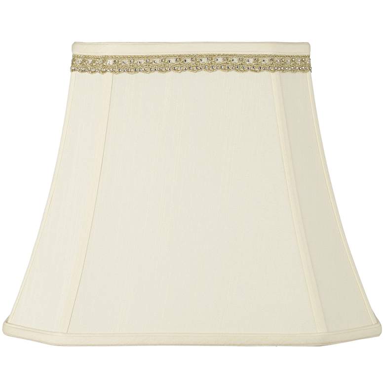 Image 1 Rectangle Shade with Lace Rhinestone Trim 10x16x13 (Spider)