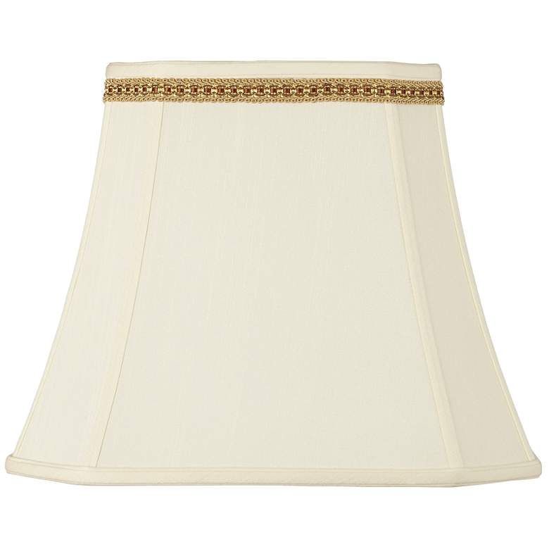 Image 1 Rectangle Shade with Two Tone Braid Trim 10x16x13 (Spider)