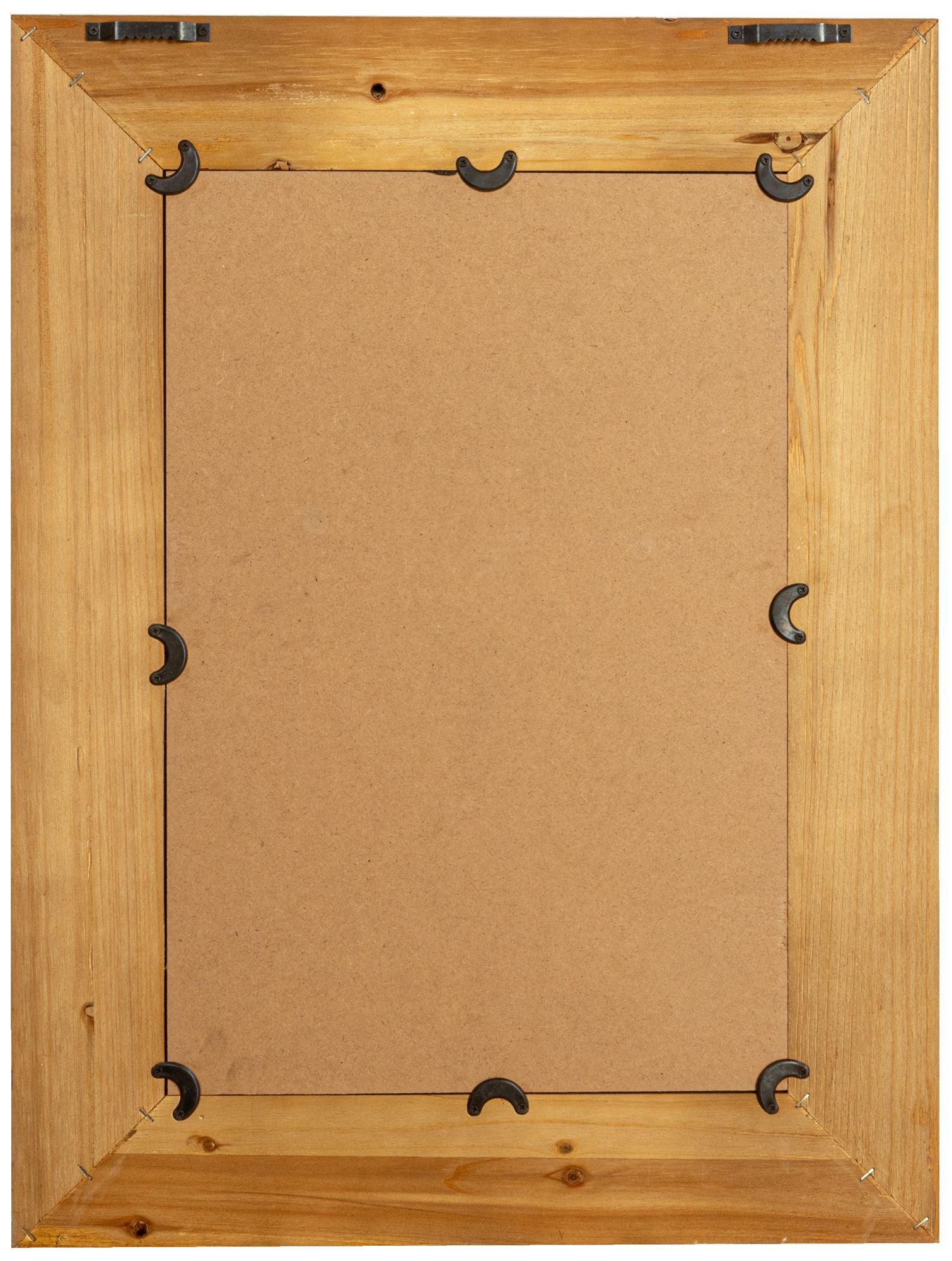 Image 7 Rectangle Wood Framed Wall Mirror with Rattan Detail, Brown more views