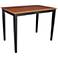Rectangular 36" High Shaker Leg Black and Cherry Wood Table