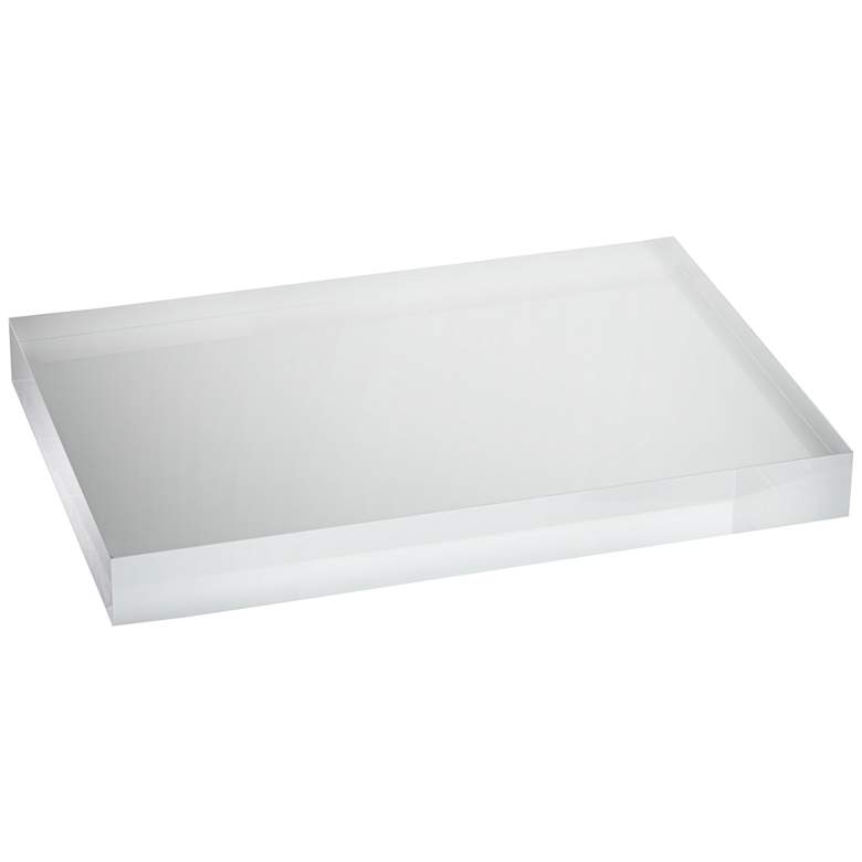 Image 2 Rectangular Acrylic 9 1/2" x 6 1/2" x 1" Lamp Base Riser more views