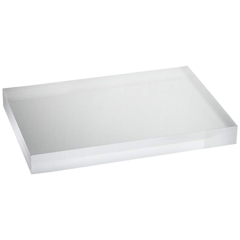 Image 2 Rectangular Acrylic 9 1/2 inch x 6 1/2 inch x 1 inch Lamp Base Riser more views