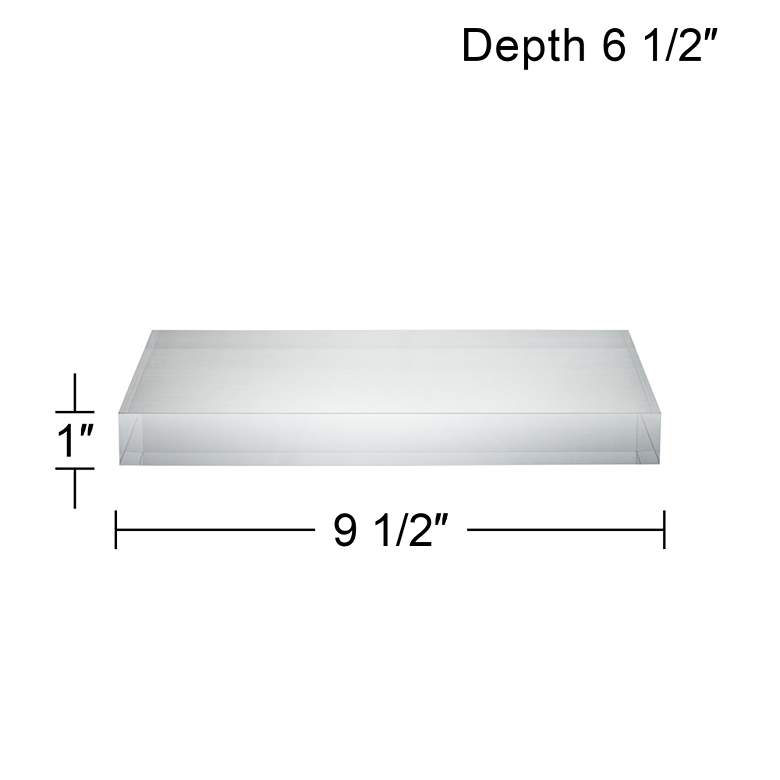 Image 5 Rectangular Acrylic 9 1/2 inch x 6 1/2 inch x 1 inch Lamp Base Riser more views