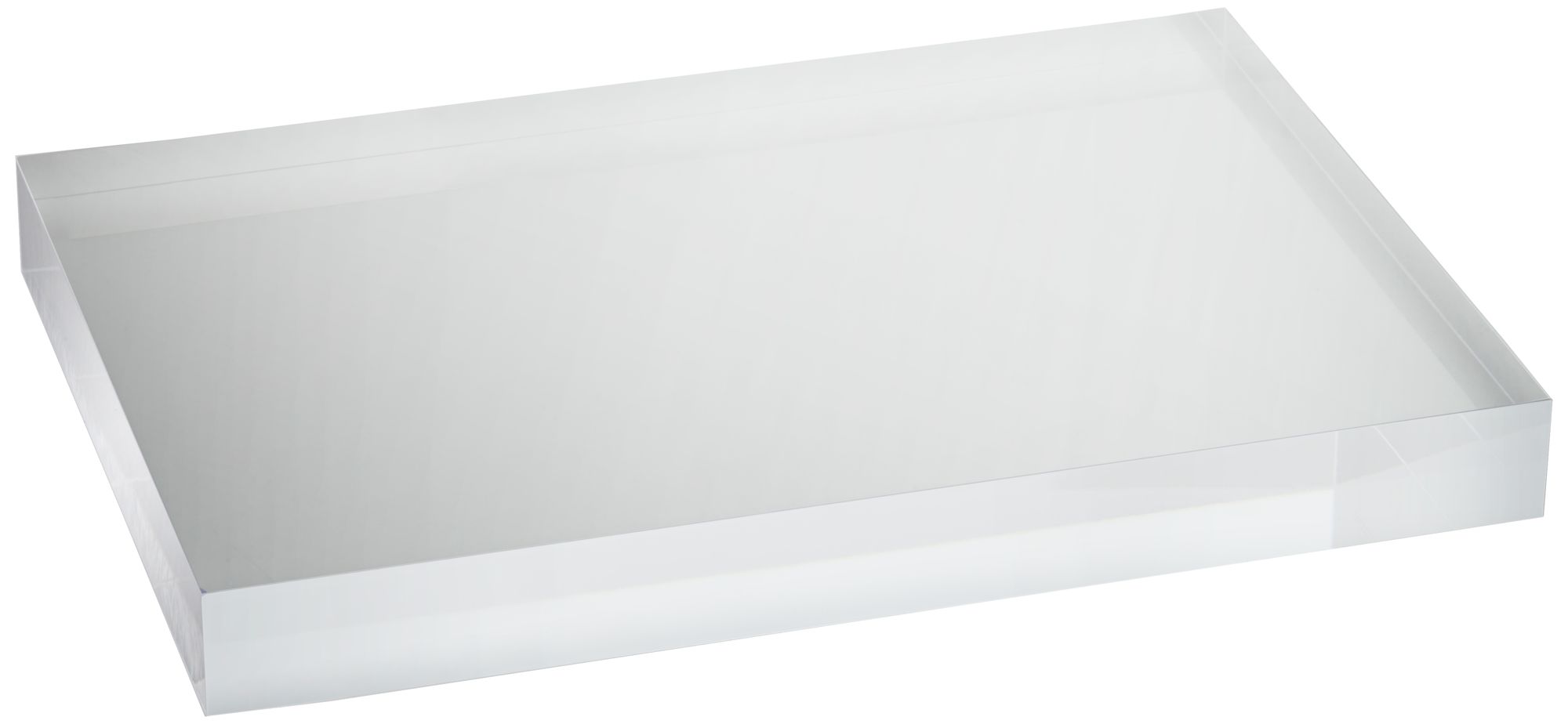 Image 2 Rectangular Acrylic 9 1/2" x 6 1/2" x 1" Lamp Base Riser more views