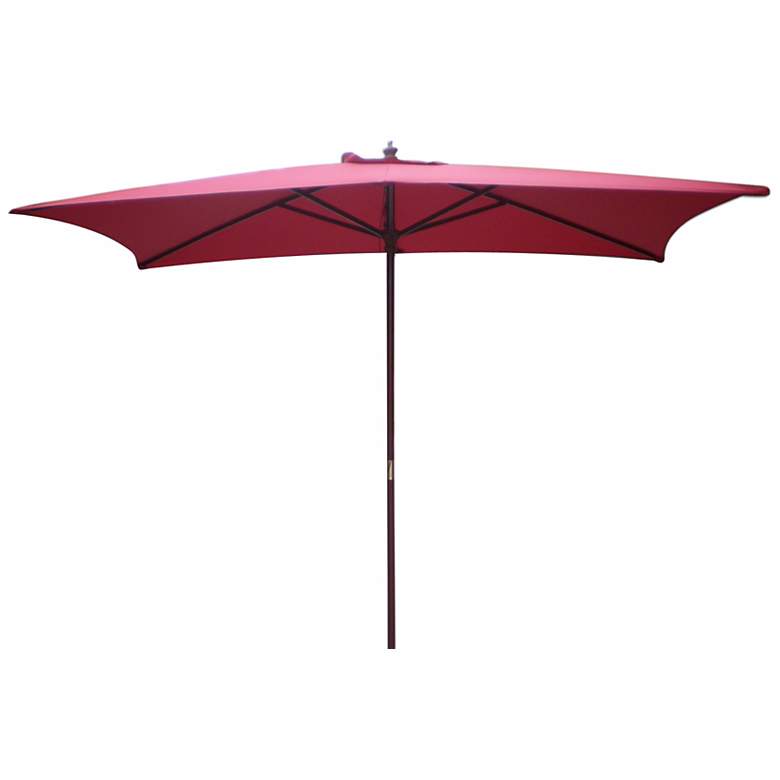 Image 1 Rectangular Autumn Red Market Table Umbrella