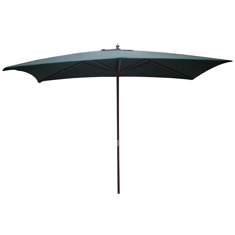 Image 1 Rectangular Hunter Green Market Table Umbrella