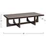 3_Rectangular Mango Wood Coffee Table with Modern Trestle Base, Black Walnut more views