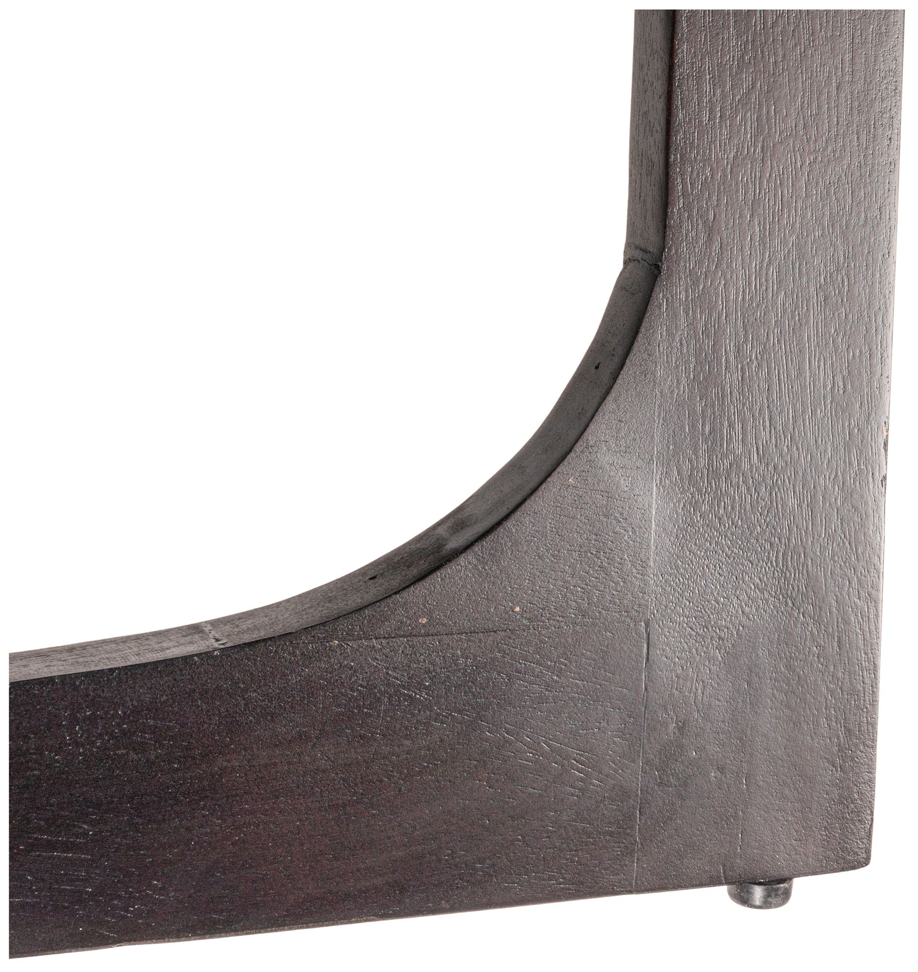 Image 4 Rectangular Mango Wood Coffee Table with Modern Trestle Base, Black Walnut more views