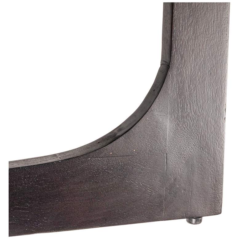 Image 4 Rectangular Mango Wood Coffee Table with Modern Trestle Base, Black Walnut more views