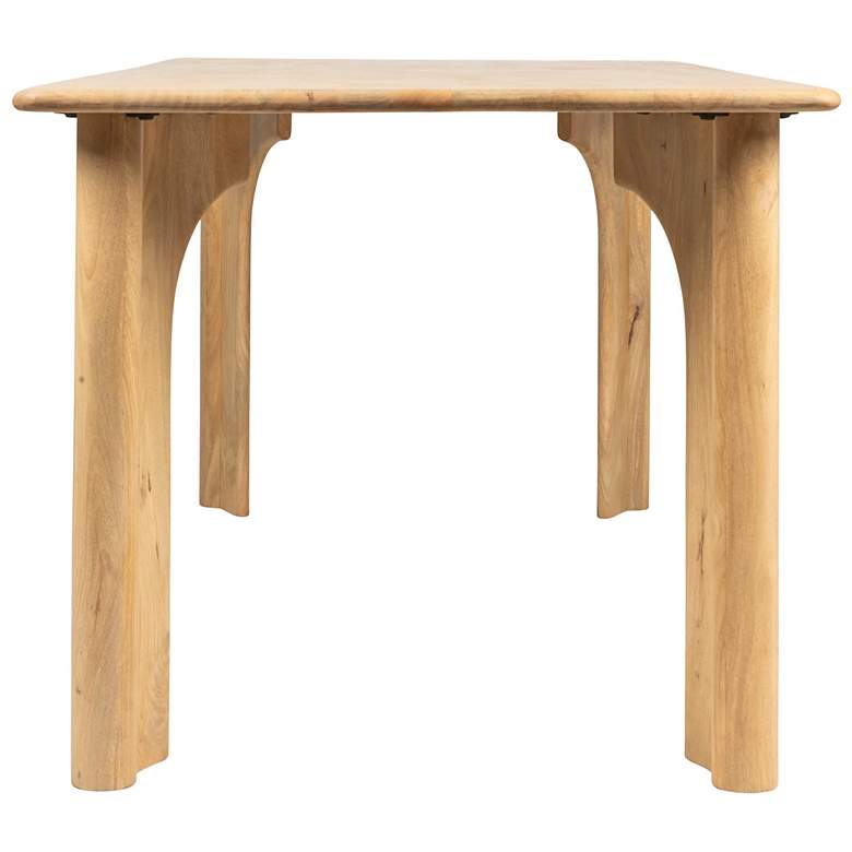 Image 4 Rectangular Mango Wood Dining Table with Arched Base more views