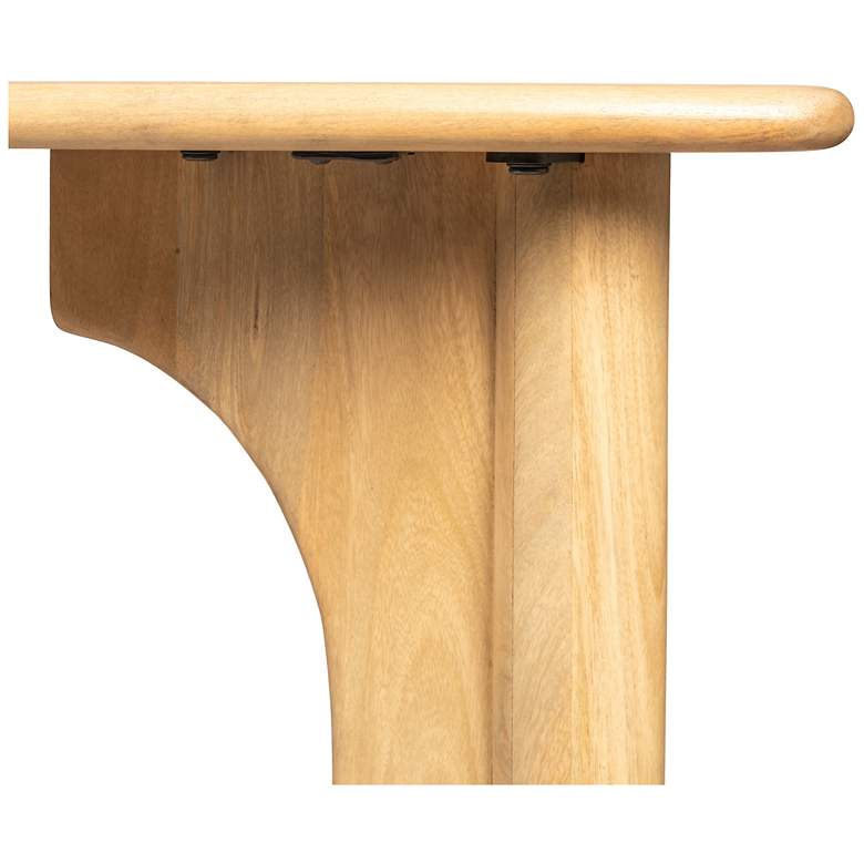 Image 5 Rectangular Mango Wood Dining Table with Arched Base more views