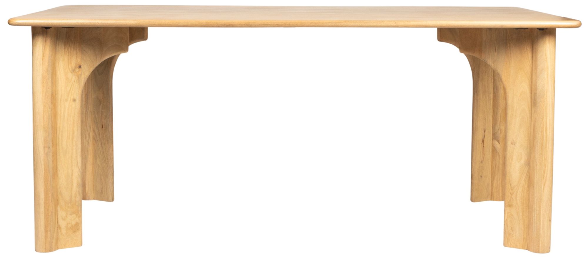 Rectangular Mango Wood Dining Table with Arched Base