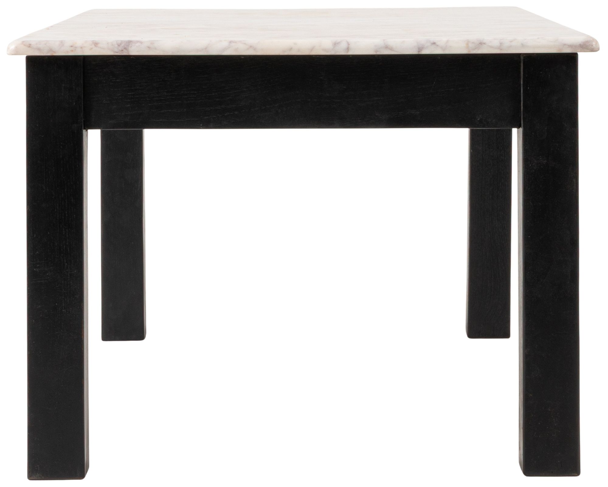 Image 3 Rectangular Teak and Marble Coffee Table, Black more views